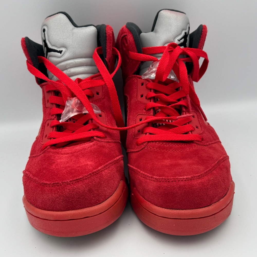 Air Jordan 5 Retro Red Suede High Top Basketball Sneakers